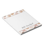 Blush Glitter Pink Cream Brown Hearts Treats ノートパッド (アングル)