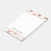 Blush Glitter Pink Cream Brown Hearts Treats ポストイット (アングル)