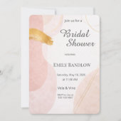 Blush Gold Bridal Glow Invitation 招待状 (正面)