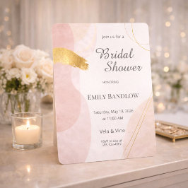 Blush Gold Bridal Glow Invitation 招待状