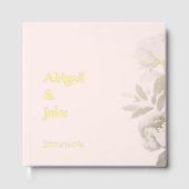 Blush Gold Foil Personalized Wedding ゲストブック (正面)