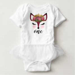 Blush & Gold Fox Princess ベビーTシャツ