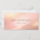 Blush Gold Glow Gradient QR Code Gift Certificate (正面)