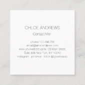 Blush Gold Glow Gradient Salon スクエア名刺 (裏面)