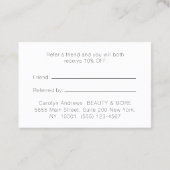 Blush Gold Glow Gradient Salon  紹介カード (裏面)