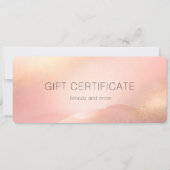 Blush Gold Glow Gradient Salon Gift Certificate (正面)