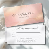 Blush Gold Glow Gradient Salon Gift Certificate