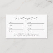 Blush Gold Glow Gradient Salon Salon 予約カード (裏面)