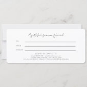 Blush Gold Glow Logo Salon Gift Certificate (裏面)