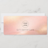 Blush Gold Glow Logo Salon Gift Certificate (正面)