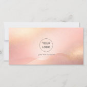 Blush Gold Glow Salon Logo Gift Certificate (正面)