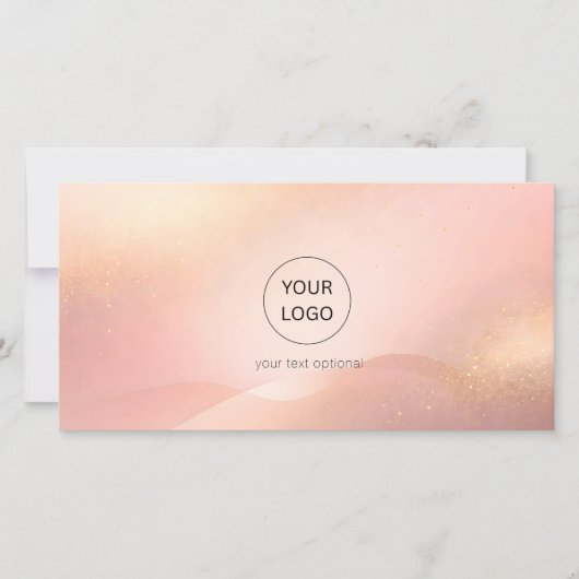Blush Gold Glow Salon Logo Gift Certificate (正面)