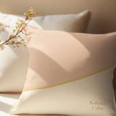 Blush Gold Harmony Throw Pillow クッション