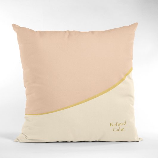 Blush Gold Harmony Throw Pillow クッション