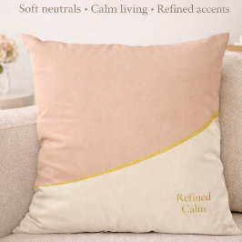 Blush Gold Harmony Throw Pillow クッション