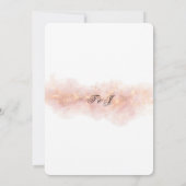 Blush Gold Sparkle Romantic Wedding Elegance セーブザデート (裏面)