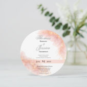 Blush Gold Sparkle Romantic Wedding Elegance 招待状 (スタンド正面)