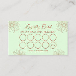 Blush Green loyalty Card for Salon & Beauty Artist ロイヤリティカード
