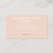 Blush Handmade With Love Thank You Small Business 名刺 (裏面)