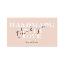 Blush Handmade With Love Thank You Small Business
