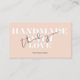 Blush Handmade With Love Thank You Small Business 名刺