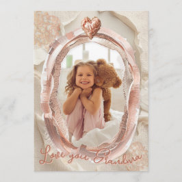 Blush Heirloom Heart Photo Frame Loving Keepsake シーズンカード