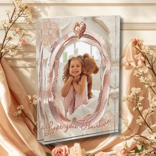 Blush Heirloom Heart Photo Frame Loving Keepsake フォトブロック