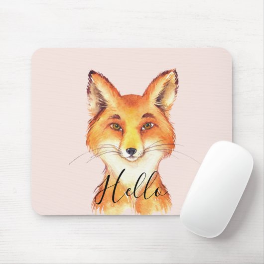Blush Hello Fox マウスパッド (マウス)