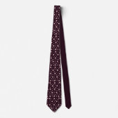 Blush Hexagon Geometric Dark Plum Tie ネクタイ (正面)