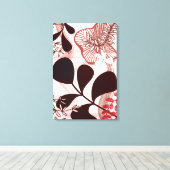 Blush Horizon – Modern Abstract Botanical  キャンバスプリント (インサイチュ (ウッドフロア))