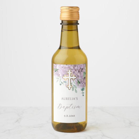 Blush Hydrangea Baptism ワインラベル (正面)