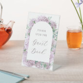 Blush Hydrangea Guest Book Pedestal Sign 台座サイン (インサイチュ)