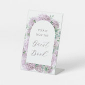 Blush Hydrangea Guest Book Pedestal Sign 台座サイン (正面)