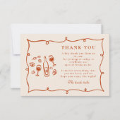 Blush Italian Wine Bridal Shower サンキューカード (正面)