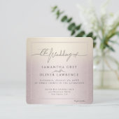 Blush Ivory, Elegant Minimalist Wedding Invitation (スタンド正面)