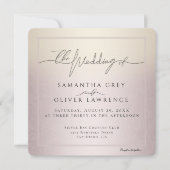 Blush Ivory, Elegant Minimalist Wedding Invitation (正面)