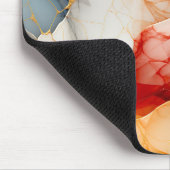 Blush & Ivory Marble with Golden Veins マウスパッド (コーナー)