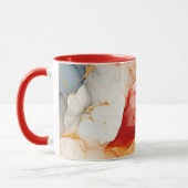Blush & Ivory Marble with Golden Veins マグカップ (左)