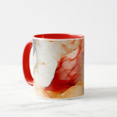 Blush & Ivory Marble with Golden Veins マグカップ (正面左)