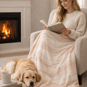 Blush Ivory Ripple Fleece Blanket フリースブランケット