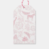 Blush Jungle Safari Animals Thank You Favor ギフトタグ (裏面)