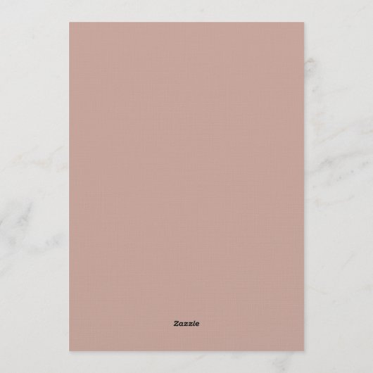 Blush Lace Elegant Wedding Invitation 招待状 (裏面)