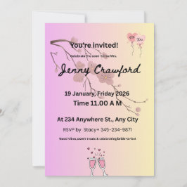 Blush & Lavender Bridal Shower Invitation | Cherry 案内状