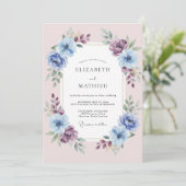 Blush Lavender Ethereal Floral Wedding 招待状 (スタンド正面)