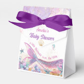 Blush Lavender Mermaid Tail Ocean Keepsake フェイバーボックス (正面サイド)