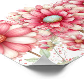 Blush Magical Fairy Flowers 3rd Birthday Welcome  ポスター (角)