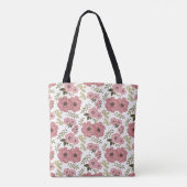 Blush Meadow Blooms AOP Floral Weekender トートバッグ (裏面)