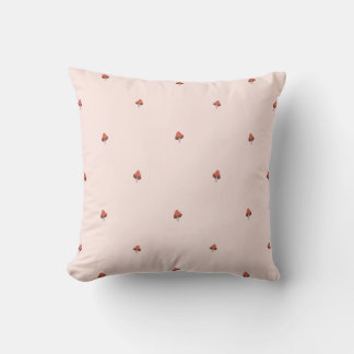 Blush Minimal Mushroom Geometric Nursery Pillow クッション