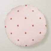 Blush Minimal Mushroom Nursery Pillow - Round ラウンドクッション (裏面)