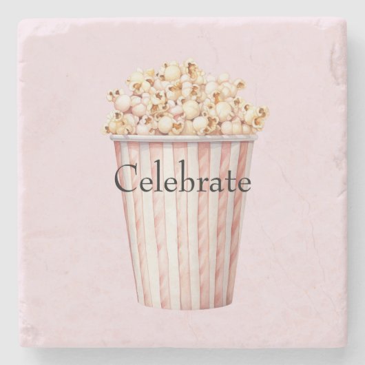 Blush Movie Time Popcorn ストーンコースター (正面)